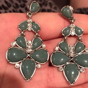 Lia Sophia green dangle earrings